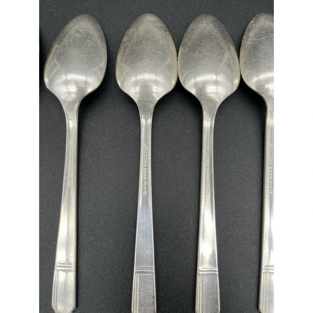 Grenoble Silverplate Teaspoon Set 6 Pieces Circa 1938 Oneida Silver
